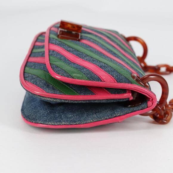 PRADA Shoulder Bag Denim Blue - Picture 5 of 9